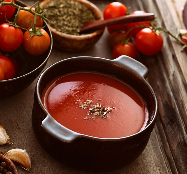 IOW Tomato & Black Garlic Soup | The Garlic Farm Isle of Wight